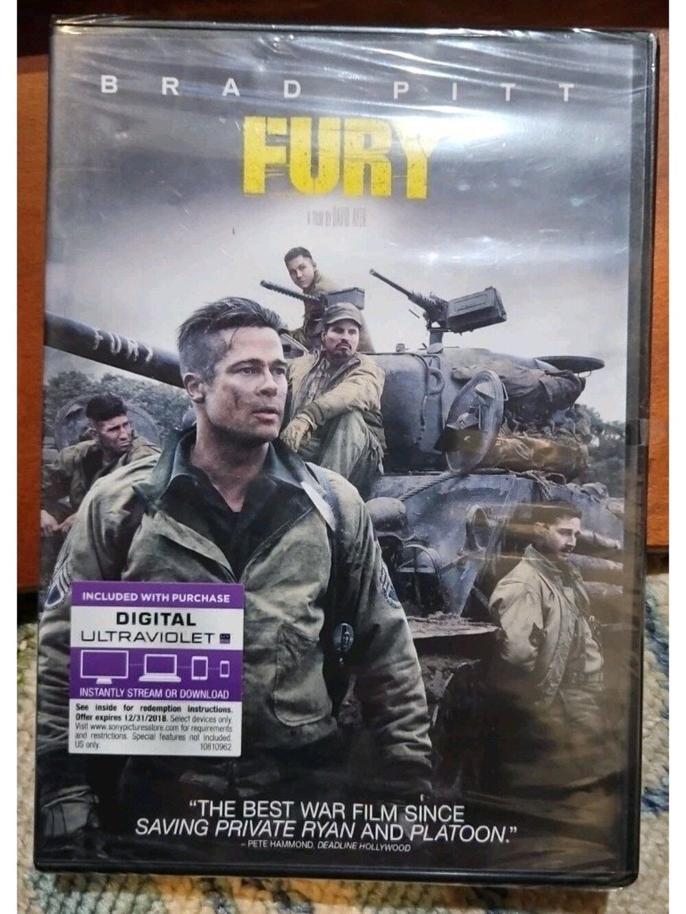 Fury (DVD, 2014) New Sealed. No Digital Download